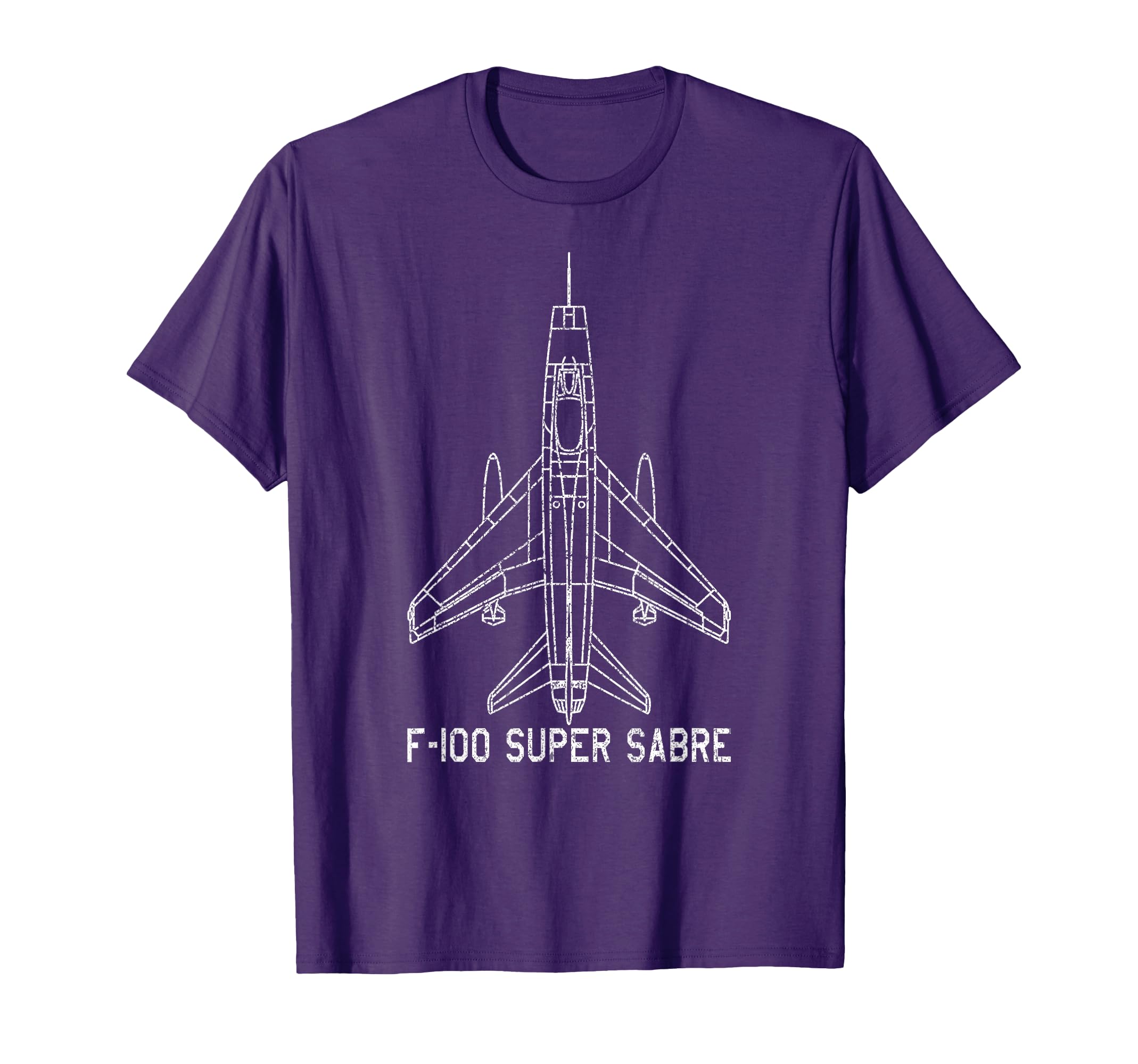 F-100 Super Sabre Jet Fighter Plane Retro USA Warplane T-Shirt