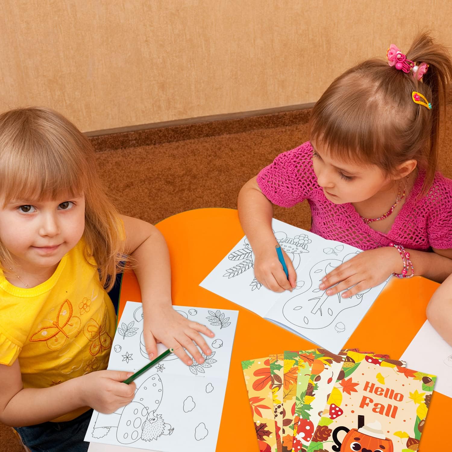 72 libri da colorare autunnali per bambini all'ingrosso autunno mini libretto da colorare fai da te libro da disegno artistico con zucca scoiattolo per i più piccoli Halloween Ringraziamento