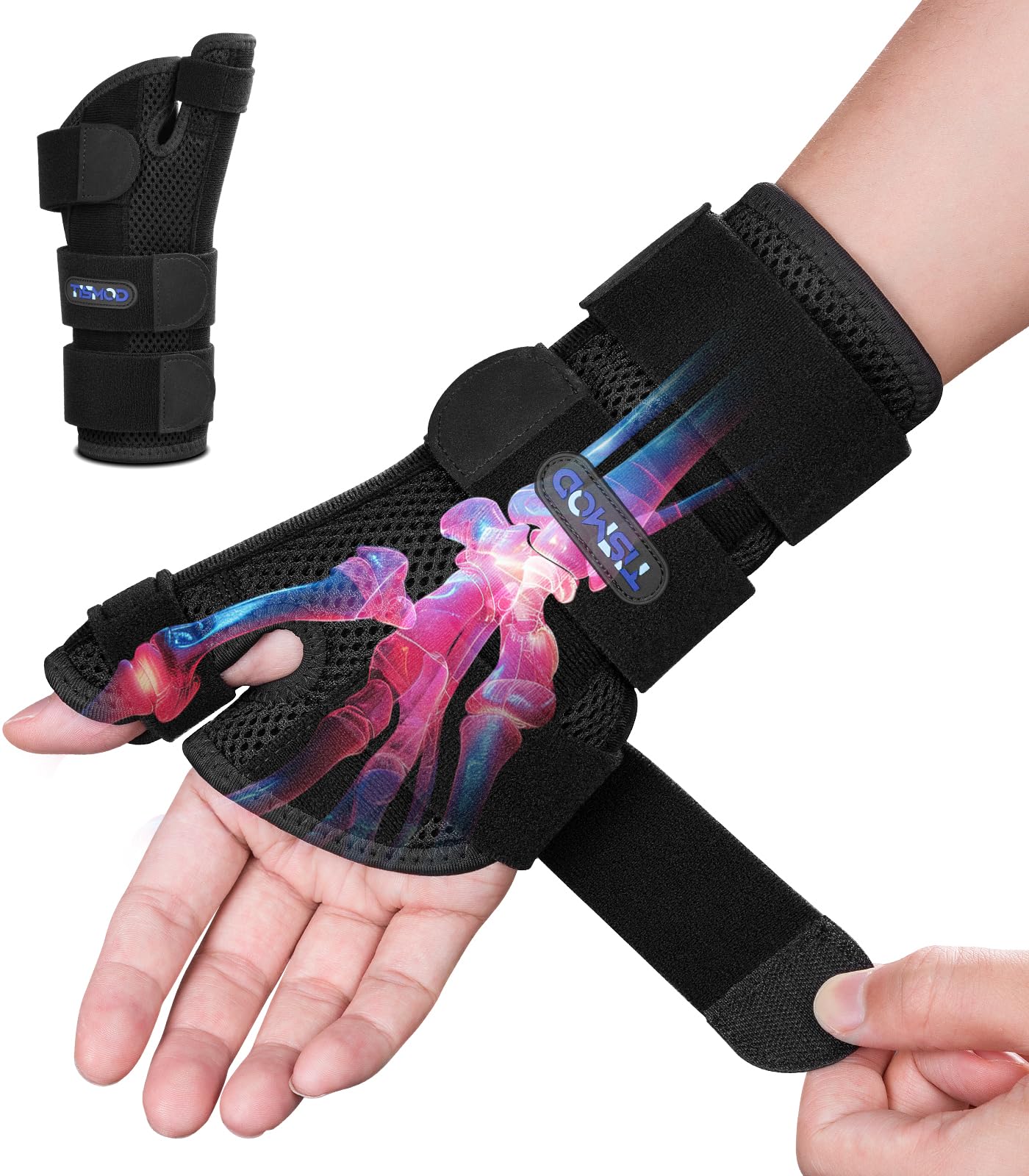 Wrist Brace Carpal Tunnel with Thumb Support,Adjustable Thumb Spica Splint Right Left Hand,Wrist Guard for Arthritis,Tendonitis,Ligament Injury,De Quervain's Tenosynovitis Women & Men