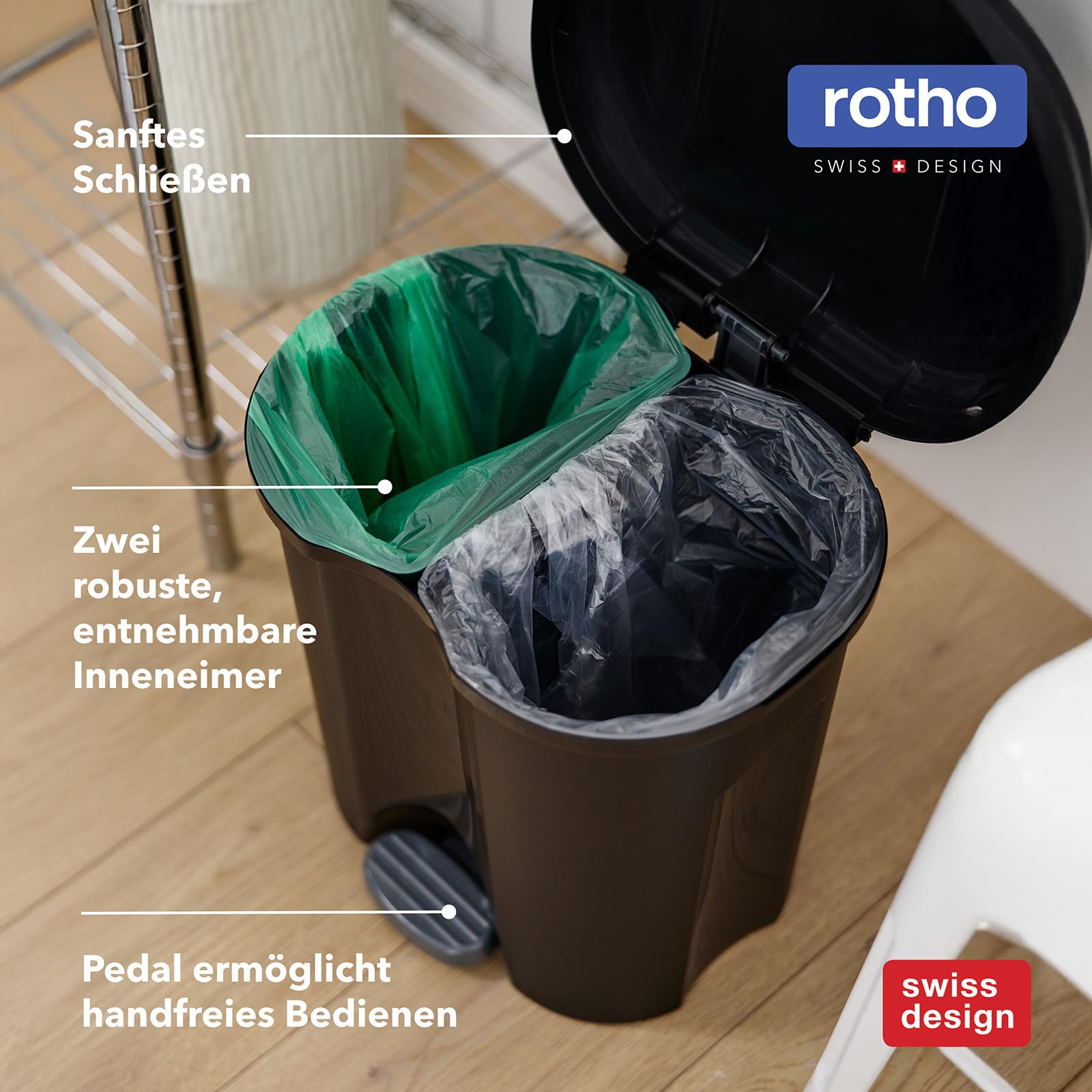 Corbeille Tri Sélectif TERAMODUL Double 2 Bacs