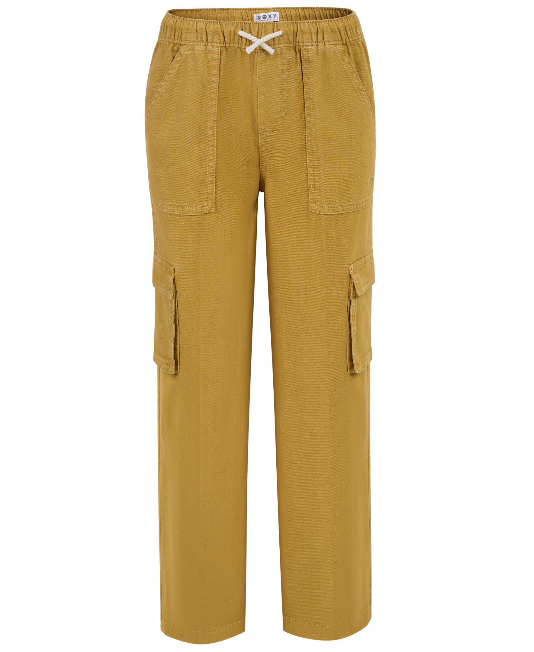 Roxy Girls' Precious Wide Leg Twill Cargo Pants, Relaxed Fit