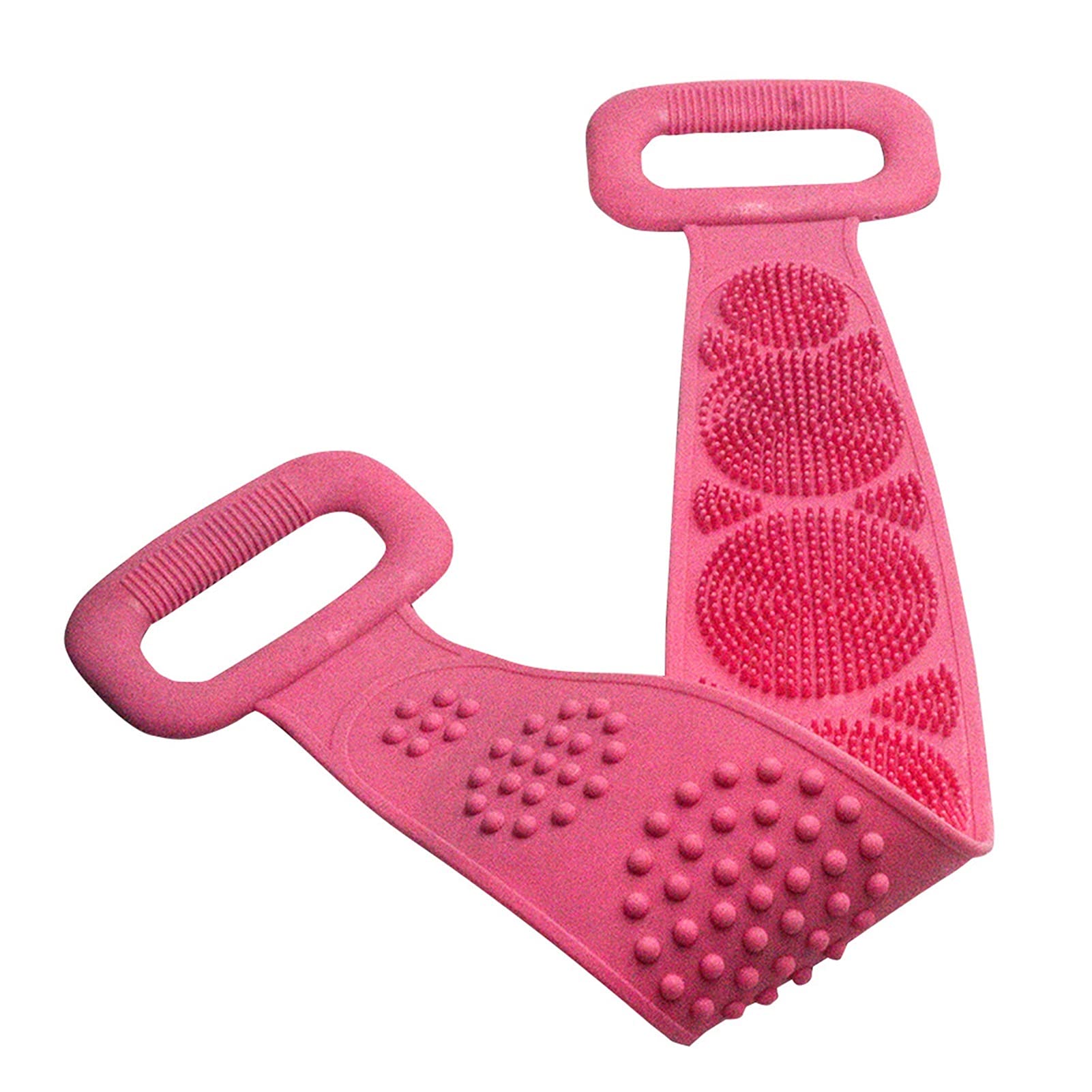 Shower Magic Cepillo de Silicona Toallas de baño Frotar la Espalda Peeling de Barro Masaje Corporal Ducha Depurador extendido Cepillos de Lavado limpios para la Piel Cepillo de baño (Color: