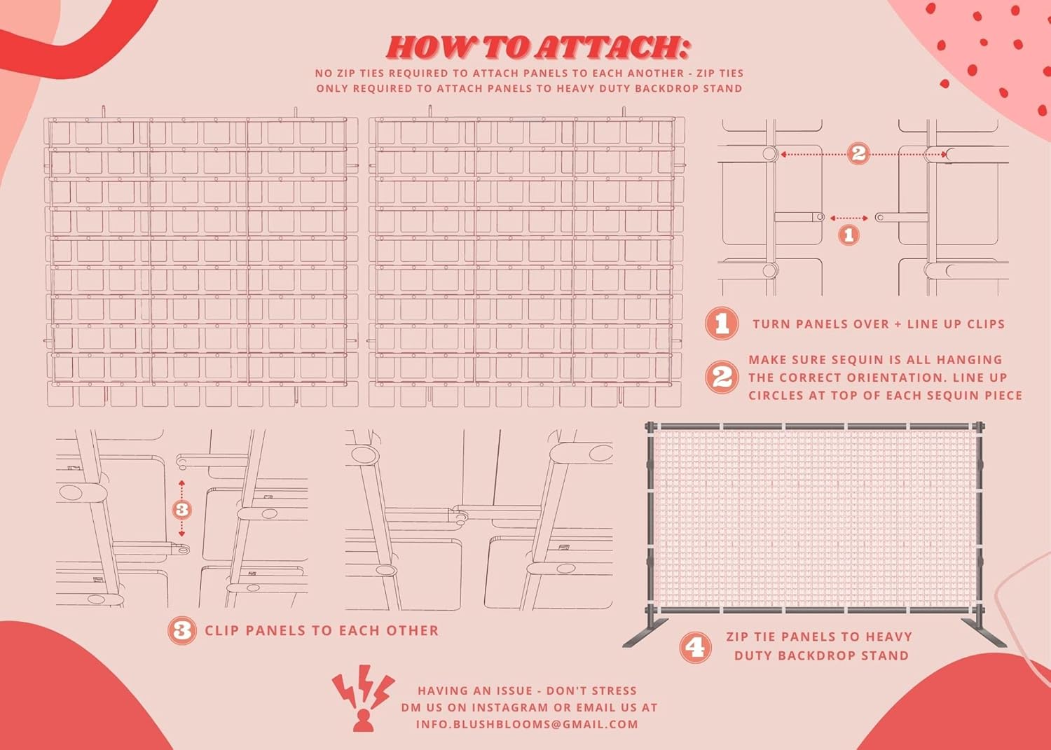 Interlocking Sequin Wall Panels (24 Panels) - Shimmer Wall, Events & Advertising Signs (Mirror Black)