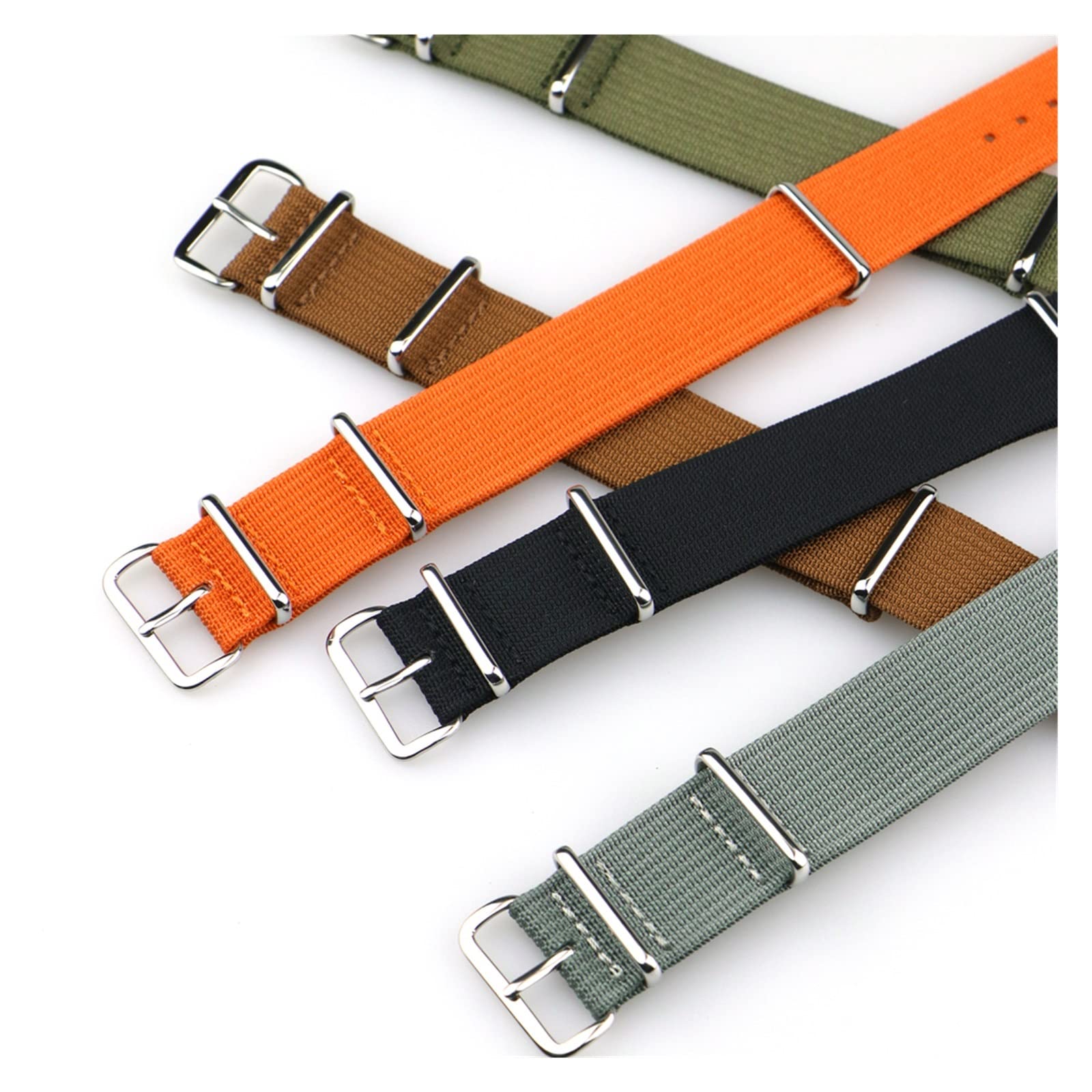 INEOUT Nouveau Bracelet De Montre Côtelé 18mm 20mm 22mm Bracelets De Montre En Nylon Tresse Accessoires De Bracelet De Montre