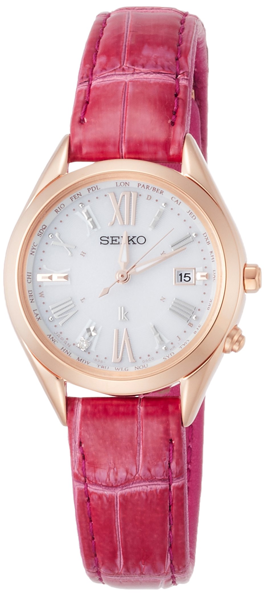 Amazon.co.jp: [セイコーウォッチ] 腕時計 ルキア ソーラー電波 ダイヤ  