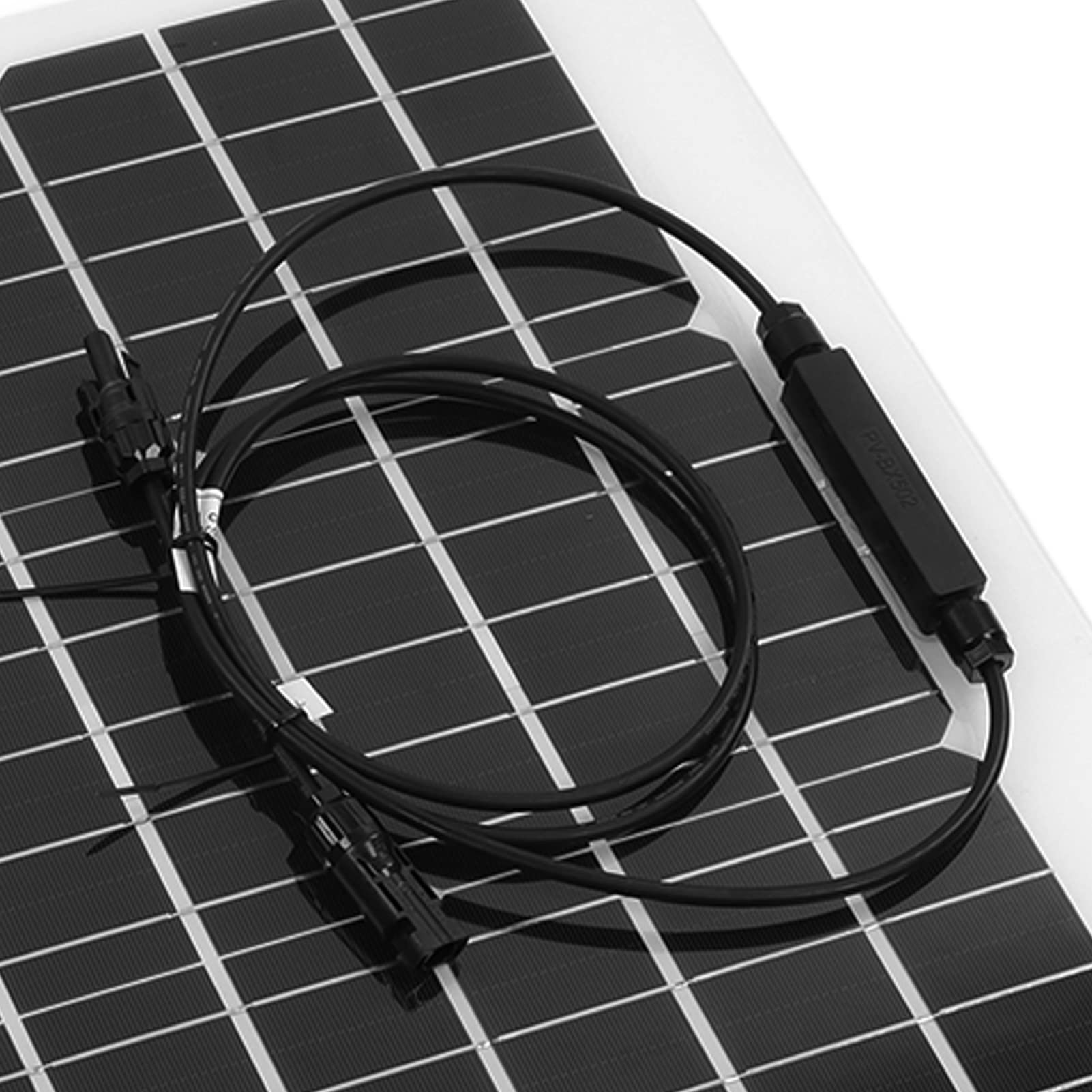 Jeffergarden Elastyczny Panel Słoneczny o Mocy 70 W, Monokrystaliczny PET, Zestaw Kontrolerów do Systemu Fotowoltaicznego, Odpowiedni do Akumulatorów 12 V, Zginana Instalacja, Zabezpieczenie Przed