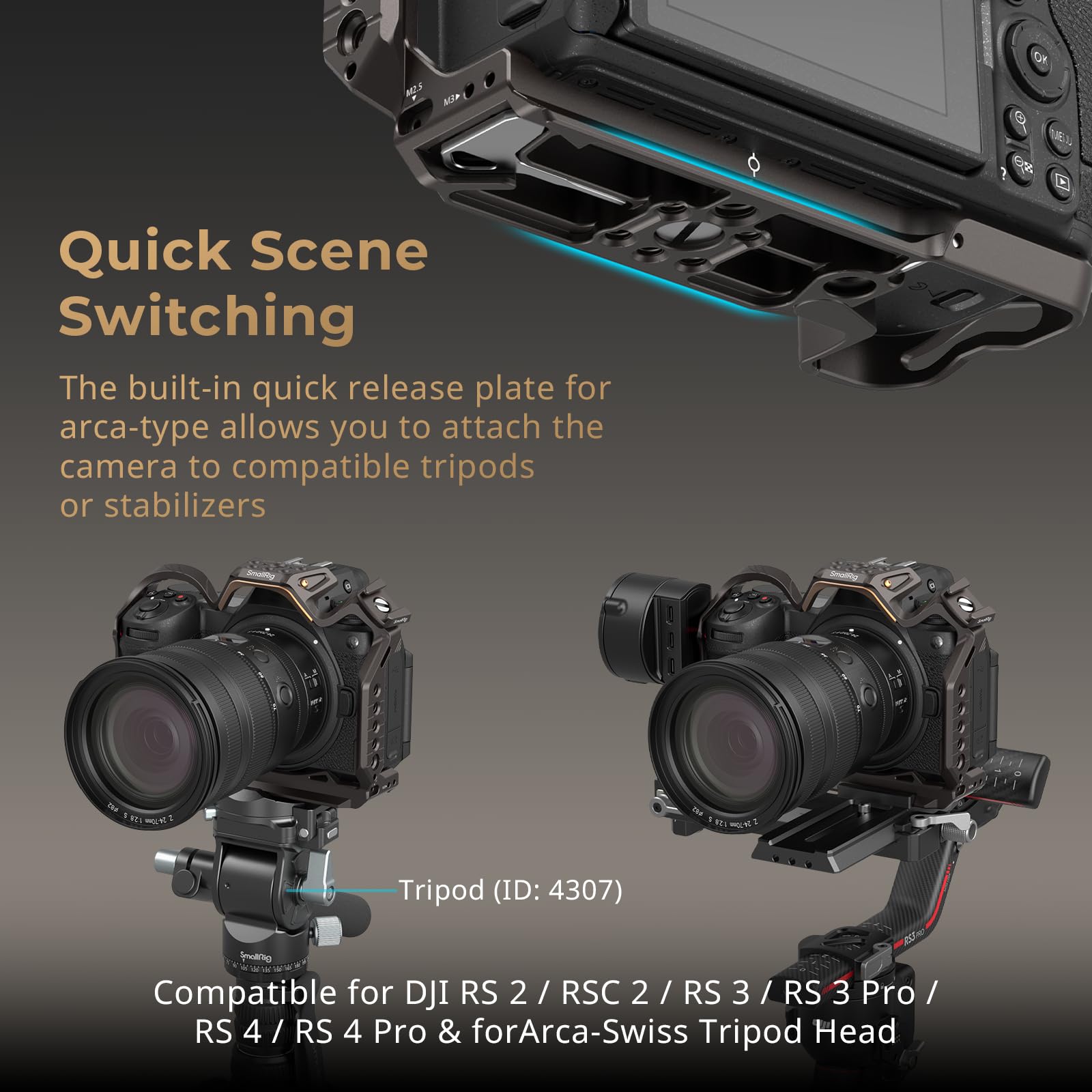 SmallRig "Night Eagle" Z6III Camera Cage for Nikon Z6 III, Aluminum Alloy Full Cage - Image 4