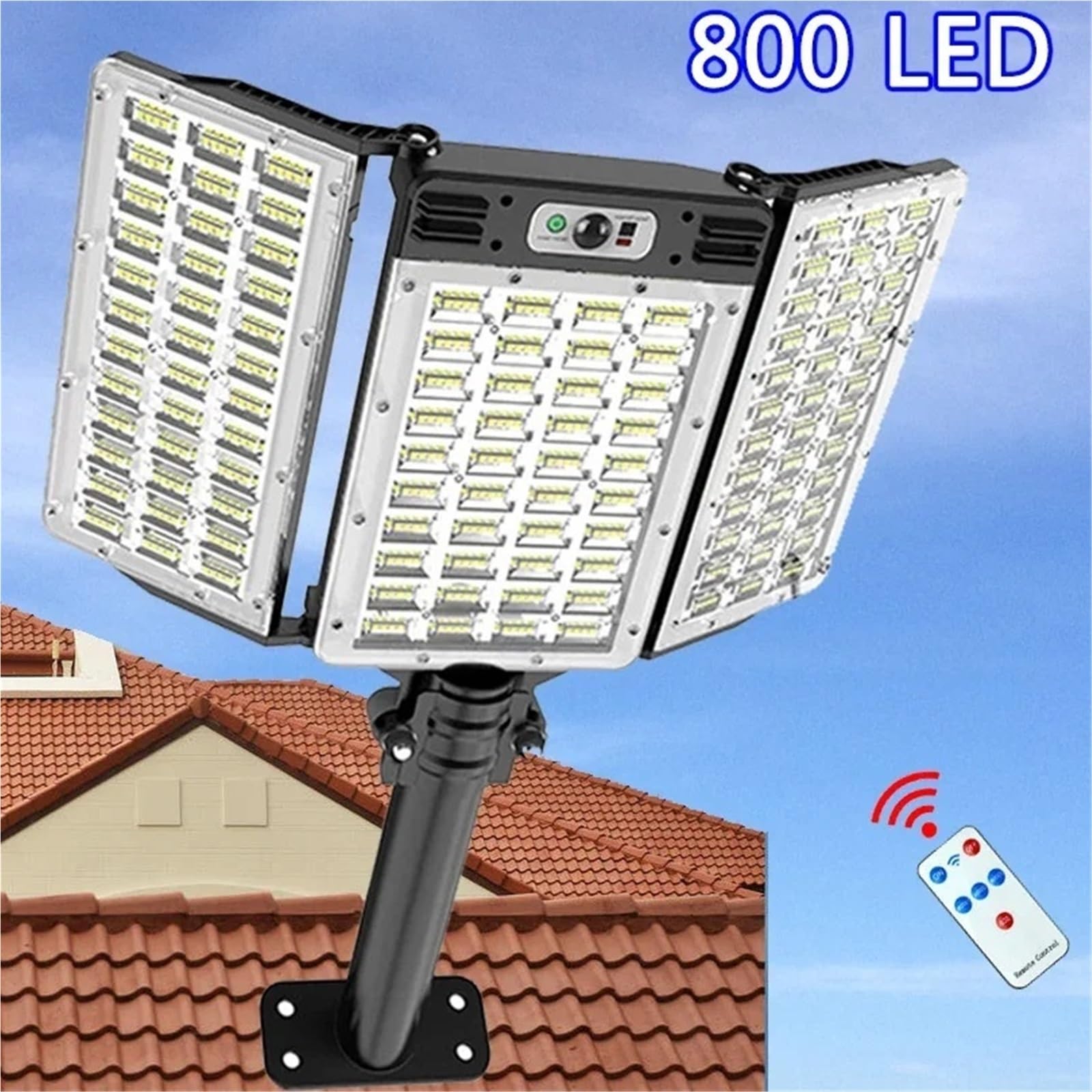Powerful Outdoor Solar Lights Motion Sensor Waterproof Wall Lamp 800 LED Sunlight Lighting Garden with Gardening Street Lighting (Advanced 600 LED)
