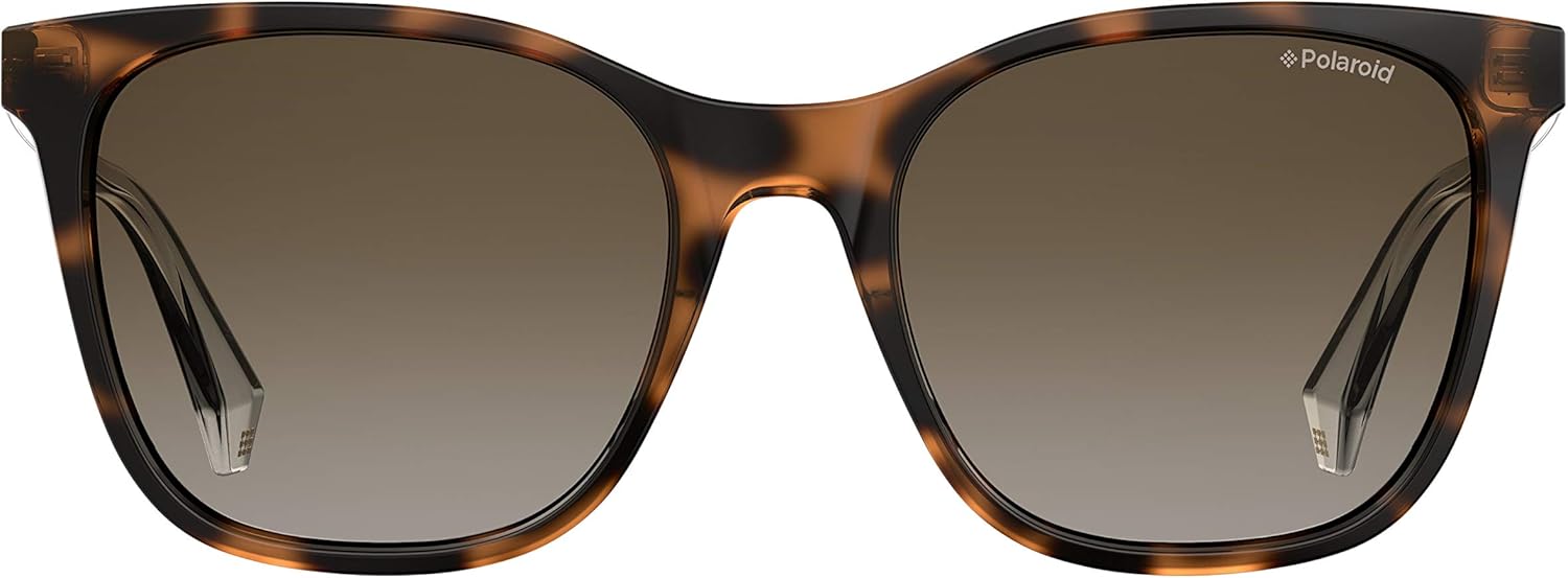 Polaroid Sunglasses Women's PLD4059/S Square Sunglasses, DKHAVANA, 53 mm
