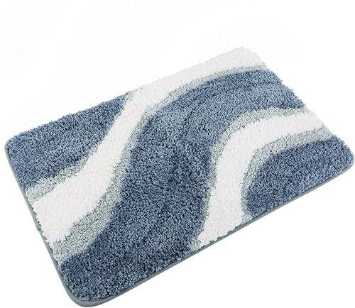 KAMA BRIDAL Alfombra de baño de microfibra antideslizante, alfombra de baño rápida absorbente de agua, tapete de ducha ultra suave, parte trasera
