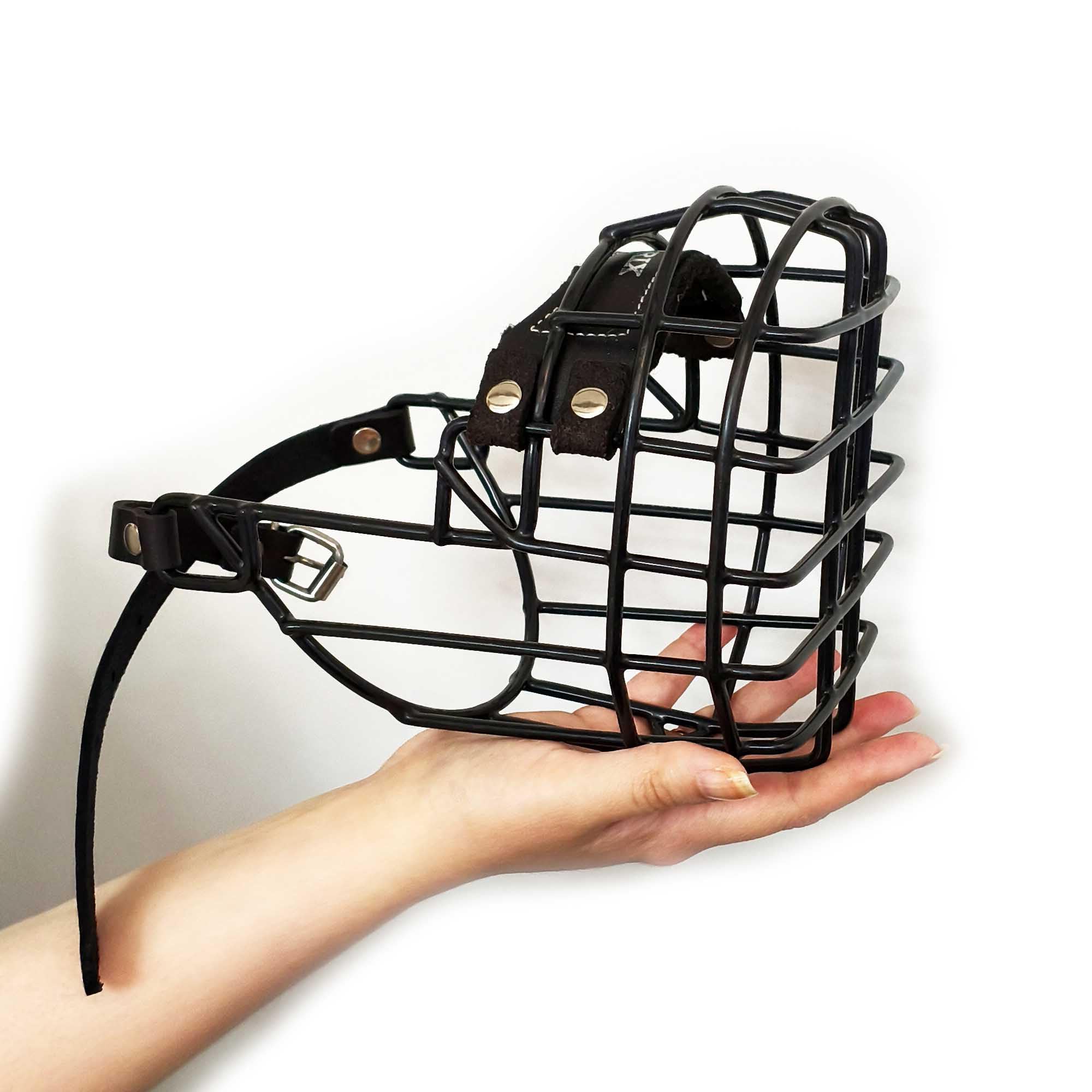 Muselière en métal taille 30 pour chien moyen avec panier en fil résistant