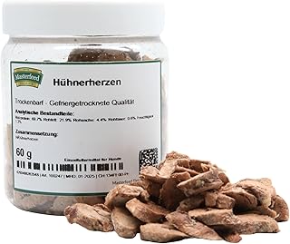 Masterfeed Trockenbarf Chicken Hearts, Freeze Dried Quality, Barf Treats for Dogs, 150 g product image