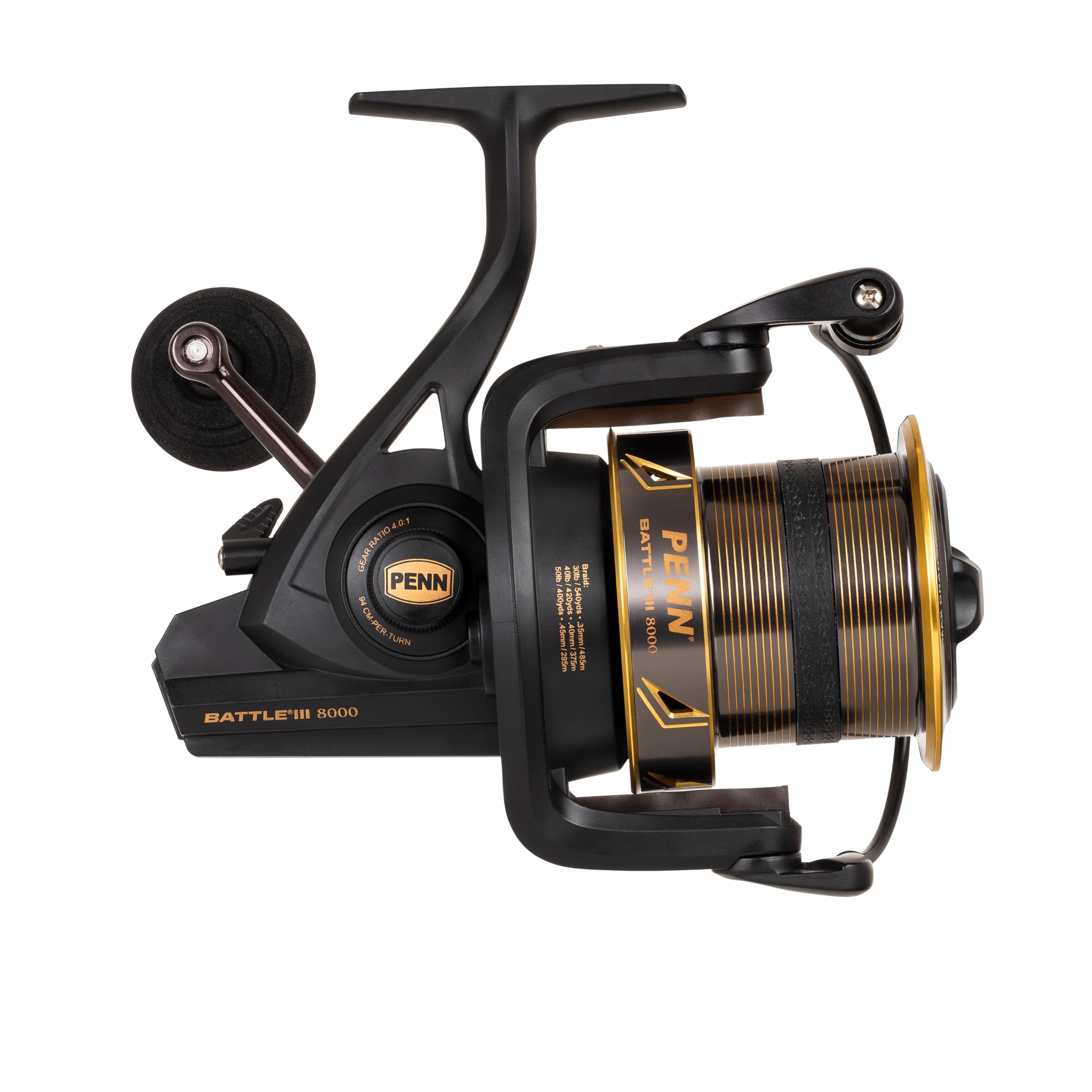 PENN Battle III Longcast - Carrete de Pesca de Larga Distancia para Agua Salada