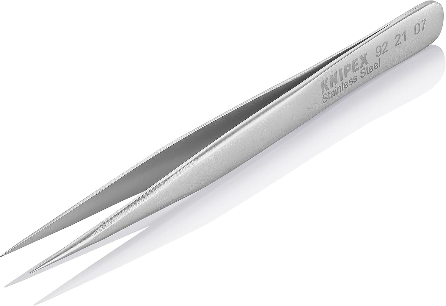 KNIPEX Tools 92 21 07 Stainless Steel Gripping Tweezers-Needle Point Tips, 4-1/2"