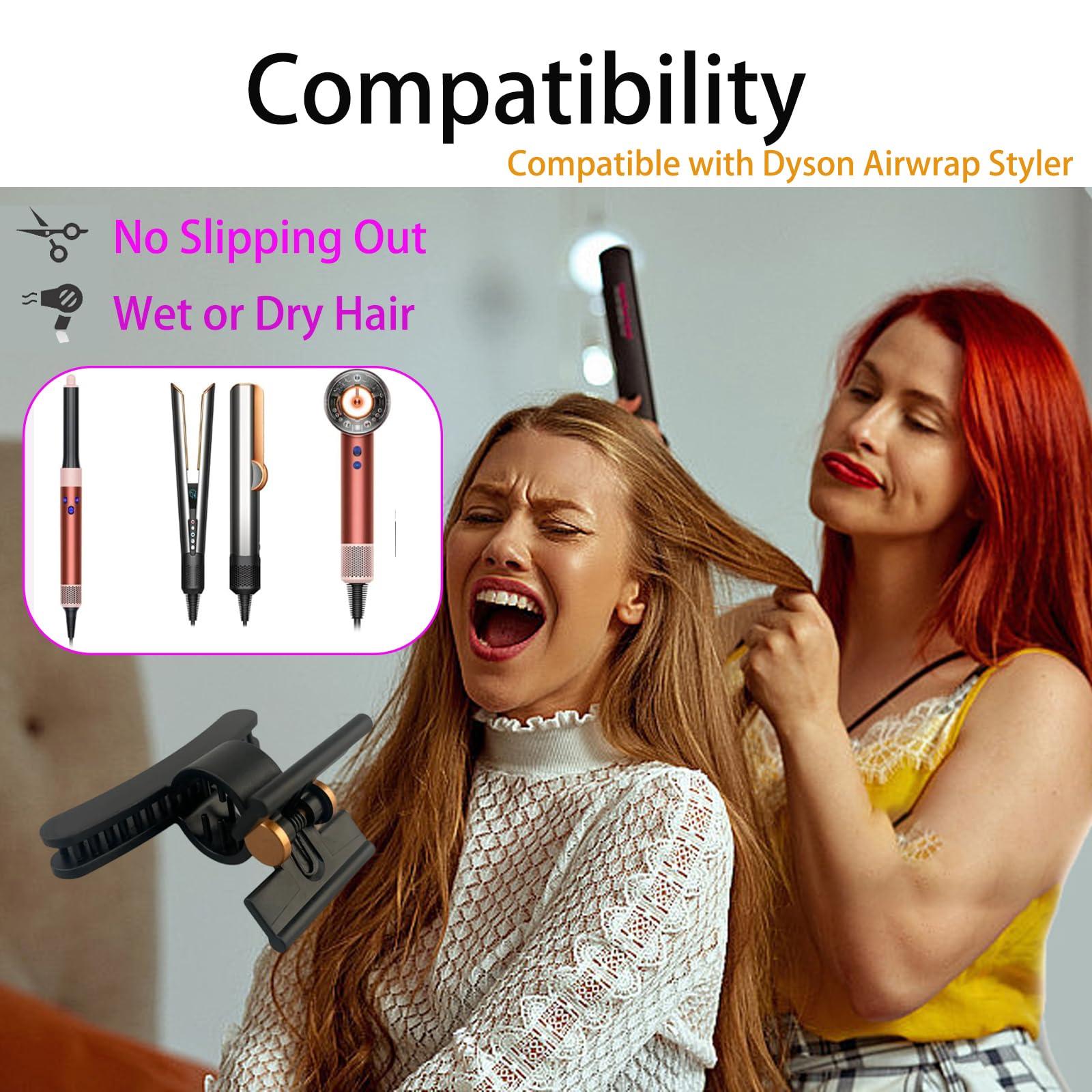 Dyson Airwrap: Hair Accessories Set - Gold and Silver Amazon.com : 4 Pcs Gold Hair Clips Sectioning and Styling  main image 3