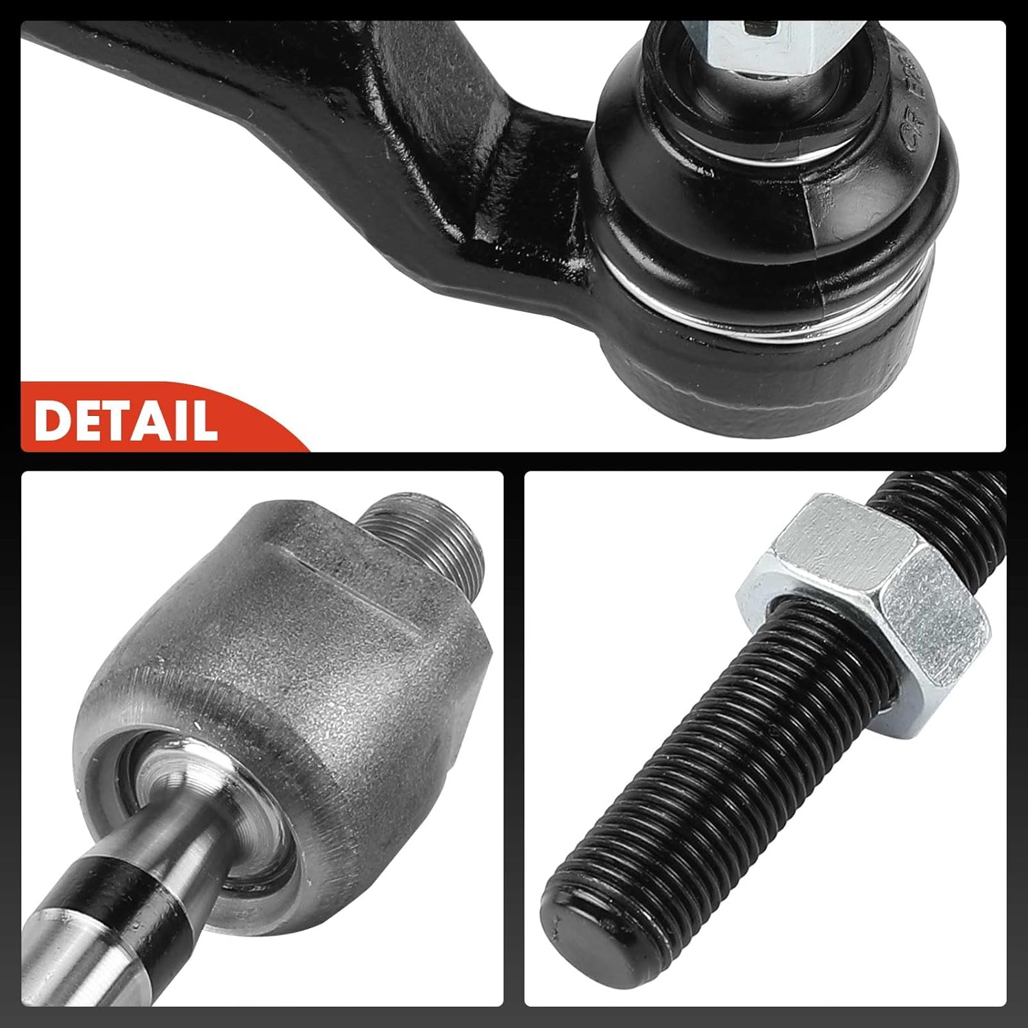 A-Premium Set of 4, Front Inner & Outer Tie Rod End Kit, Compatible with Mazda Miata 1990-1997
