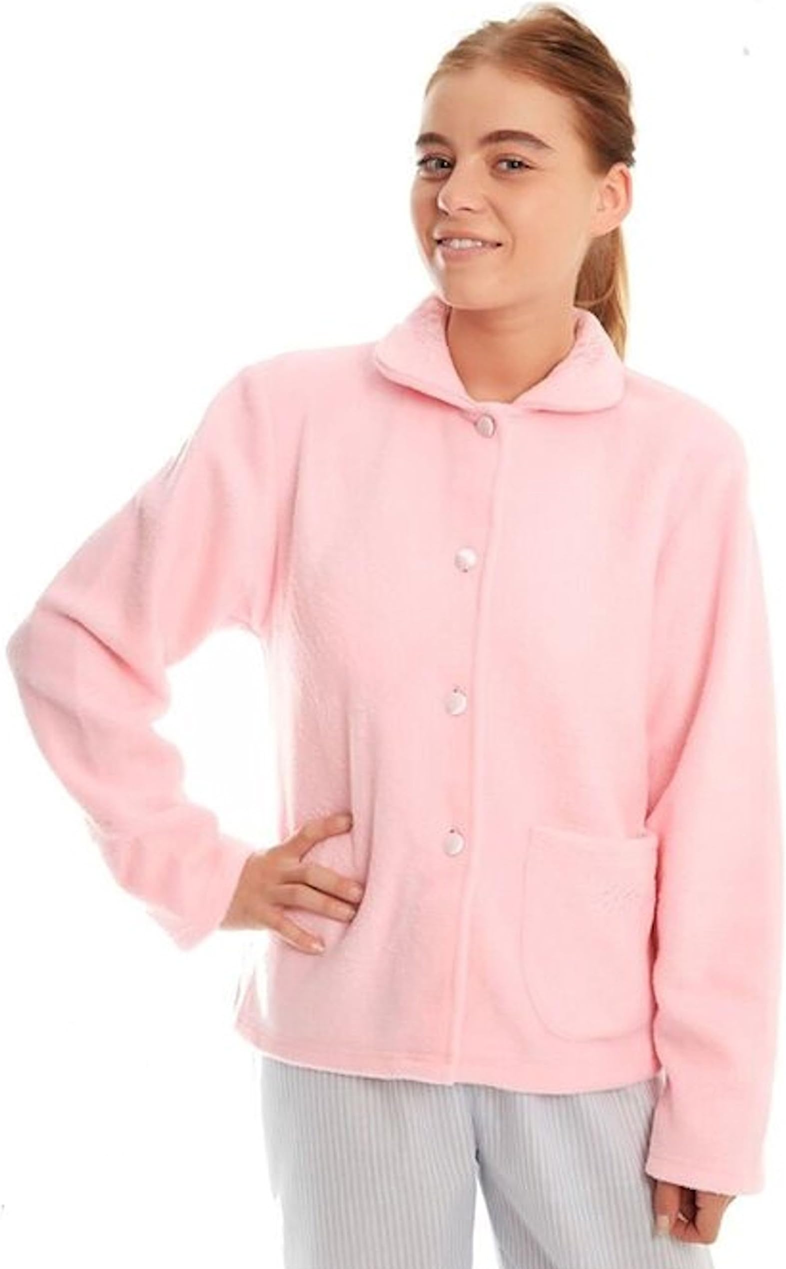 Lady OlgaFleece Bed Jacket Pink 22 – 24
