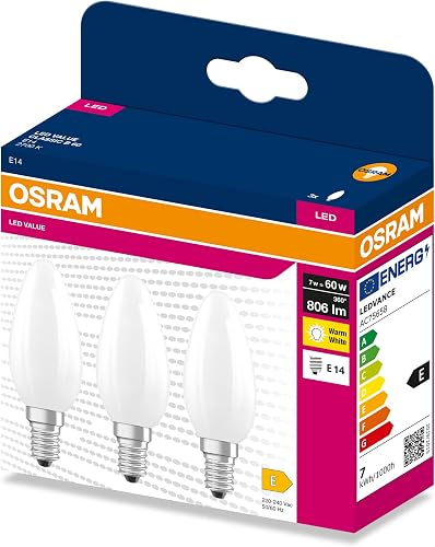 OSRAM LED FILAMENT CLASSIC B VALUE 7W 2700K Frosted E14