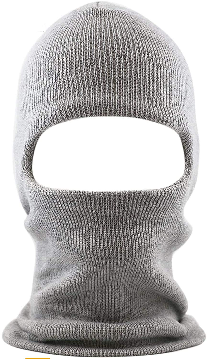 MAGICBoy's Winter Warm Woolen Monkey Cap (Light Grey,Free Size)