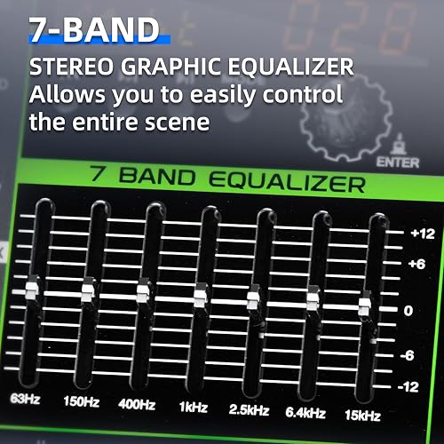 Miniatura 8 de Depusheng MX6 Mezclador de sonido de 6 canales Consola de mezcla de audio 48V 256DSP Profesional USB PC Play Record Podcast Live Broadcast (US MX6)