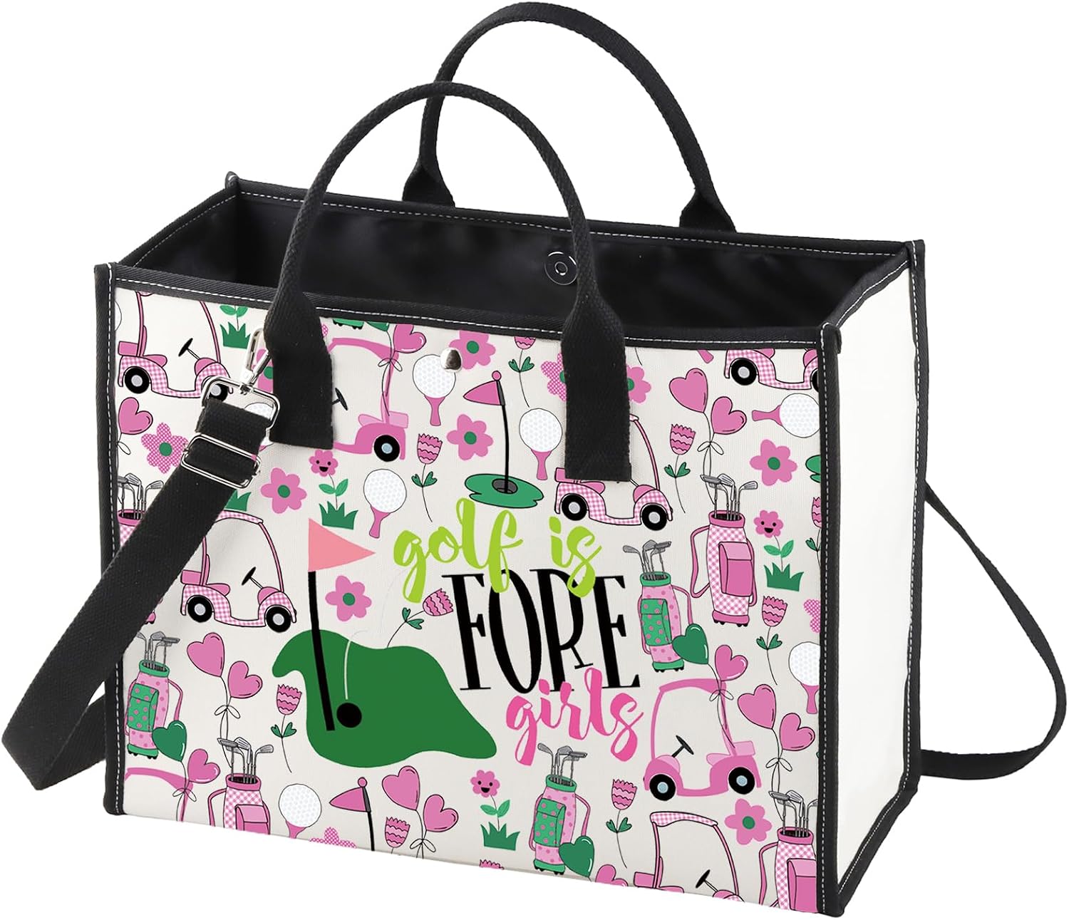 WZMPA Golf Girl Cosmetic Makeup Bag Lady Golf Gifts Golf Is Fore Girls Zipper Pouch Bag For Golf Lover Golf Player (Golf Girls BG)