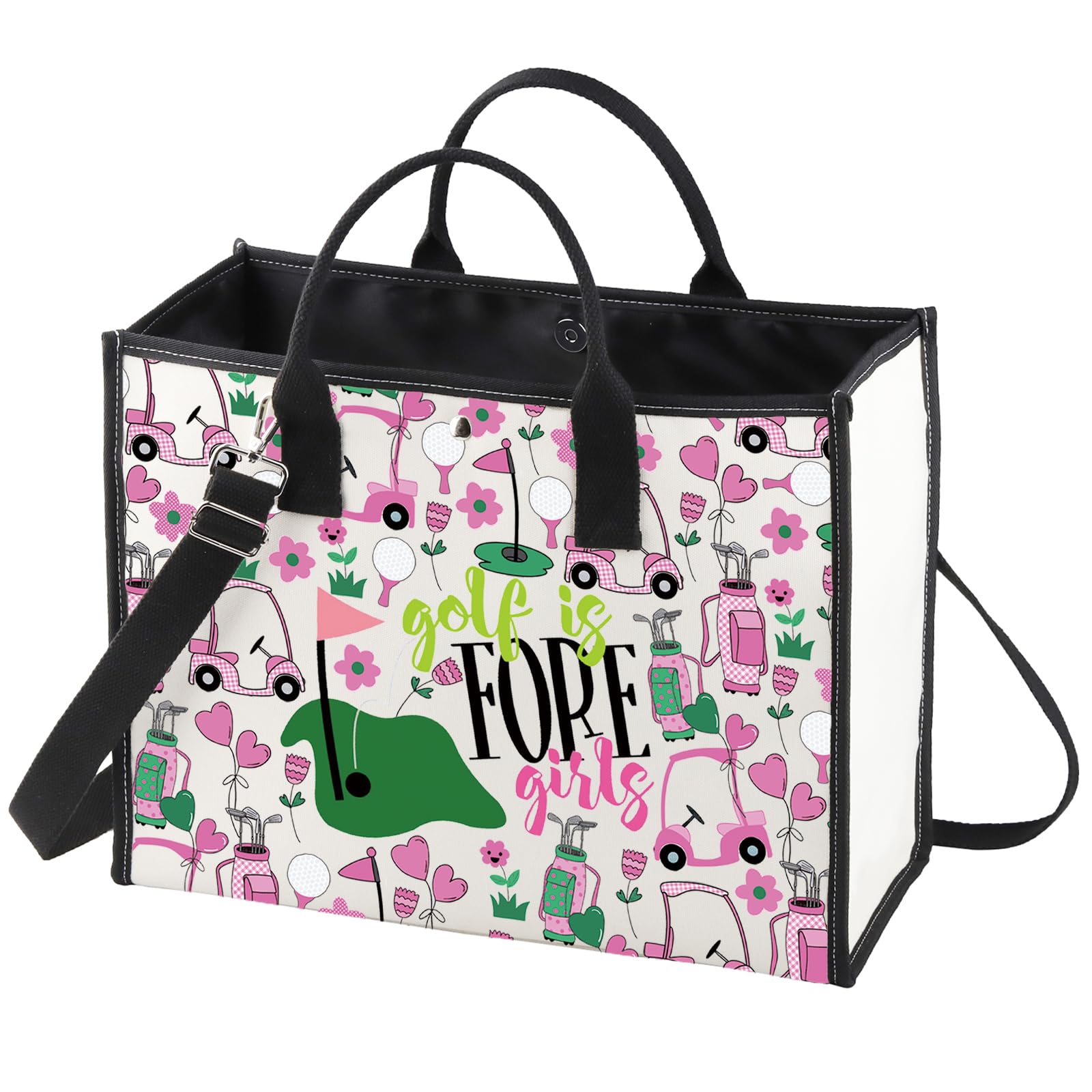 WZMPA Golf Girl Cosmetic Makeup Bag Lady Golf Gifts Golf Is Fore Girls Zipper Pouch Bag for Golf Lover Golf Player Golf Girls BG