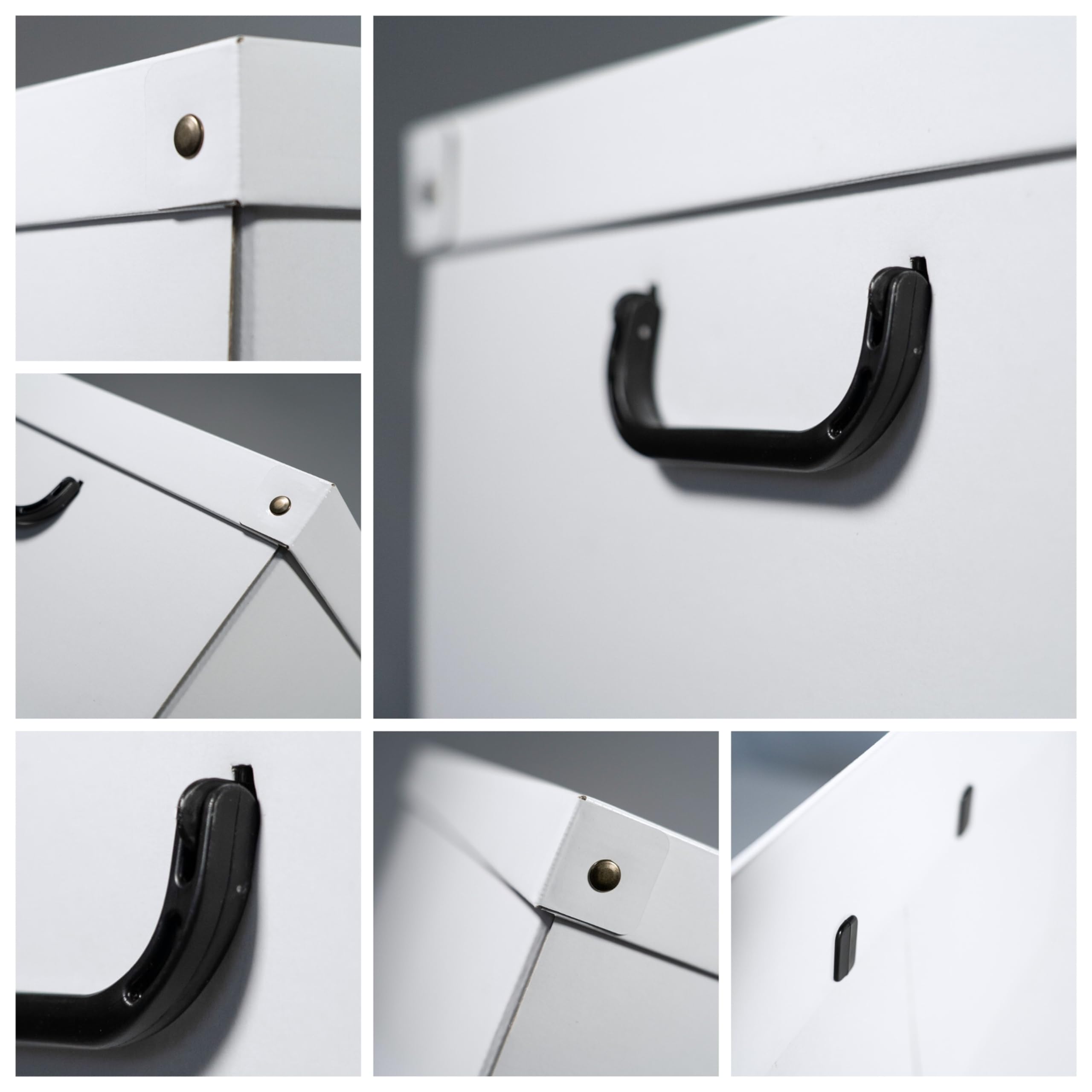 Lavatelli Cajas Almacenaje Cartón y Tapa Cuero 40x50x25cm Set 2 Organizador | Almacenaje y organización en cartón con tapa, set de 2 cajas de 40x50x25 cm, para ropa y mantas. Made in Italy