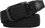 WERFORU Stretch Belts for Men Elastic Woven Braided Belt 1 3/8 Casual Golf Belt for Jeans Pants