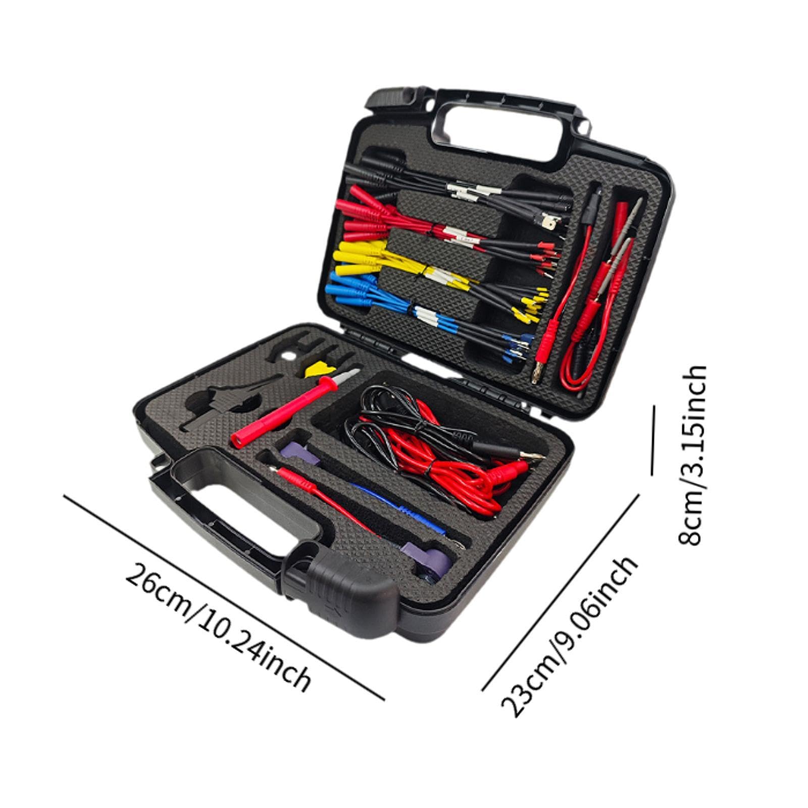 68 Piezas Multímetro Kit de Cables de Prueba Accesorios Multifunción con Terminales de Silicona y Adaptadores de Banana Plug Adecuado para Industria