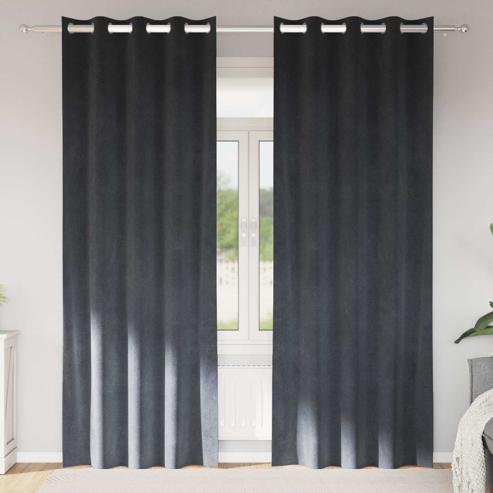 Rideaux occultants velours isolant thermique contre le froid
