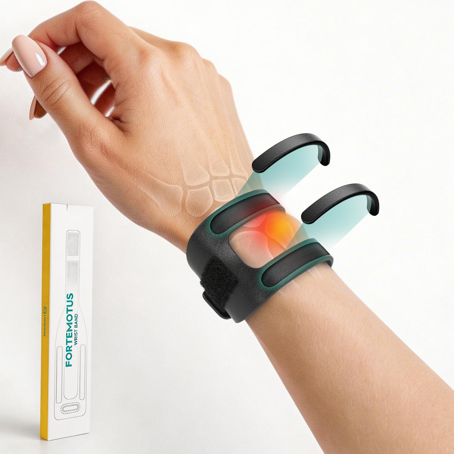 FORTEMOTUS Handgelenkstütze für TFCC-Risse, Verstellbare PU Handgelenkbandage Schmerzlinderung für überlastung Fitness, Gewichtheben, Sportschutz für Linkes und Rechtes Handgelenk, M