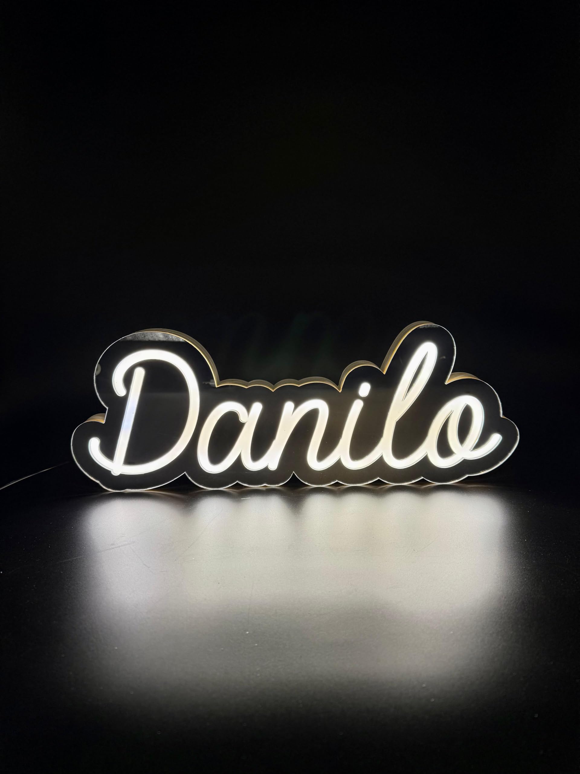 Orkidea Party scritta nome led neon personalizzata, da appoggio parete feste compleanno matrimoni negozi cameretta idea regalo. Made in italy