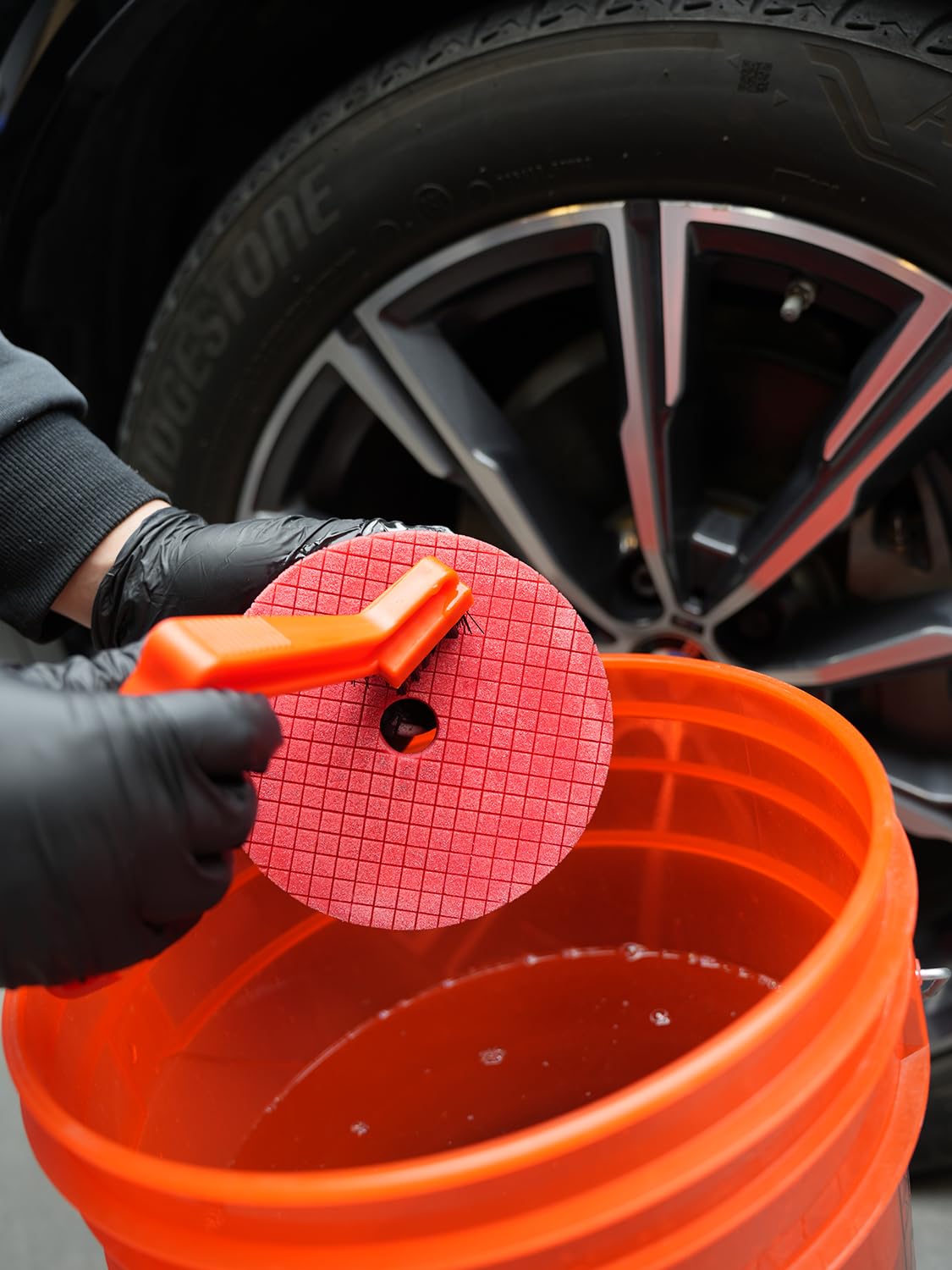 SPTA Polierpads, 5 Stück 150 mm Exzenter-Polierpads und 1 Stück Mikrofaser-Polierpads, Schaumstoff-Polierpad zum Compounding, Polieren und Wachsen, für 150 mm Trägerplatte Autopolierer