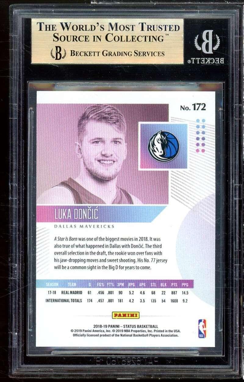 Luka Doncic Rookie Card 2018-19 Panini Status #172 BGS 9.5 (9.5 9.5 9 9.5) - Basketball Slabbed Rookie Cards