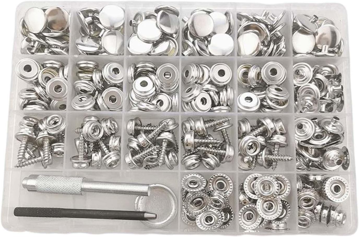 Amazon Harilla きん 金属スナップ ボタン プレス ボタン ポータブル スナップ ファスナー ボタン プレス ツール レザー