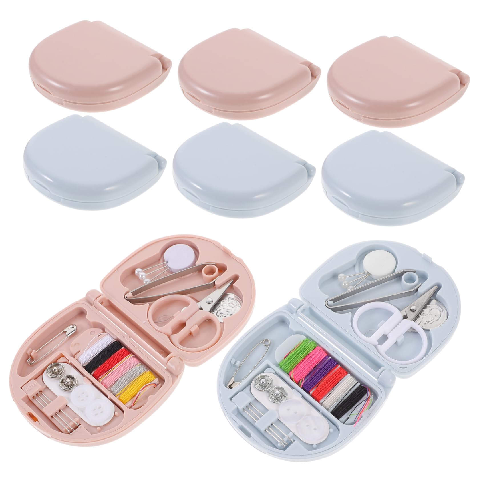 VILLCASE 8sets Kit di Cucito Portatile Ago Filo e Strumenti per Riparazioni e Lavori Artigianali per Casa e Viaggi