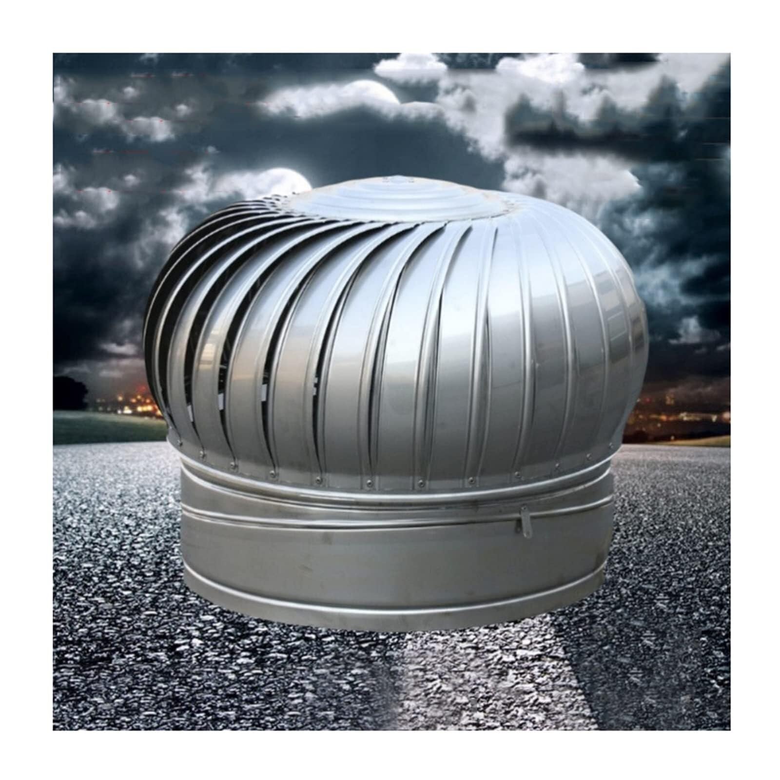 Hotte cheminée rotative anti-refoulement 450mm pour stopper les odeurs de fumée