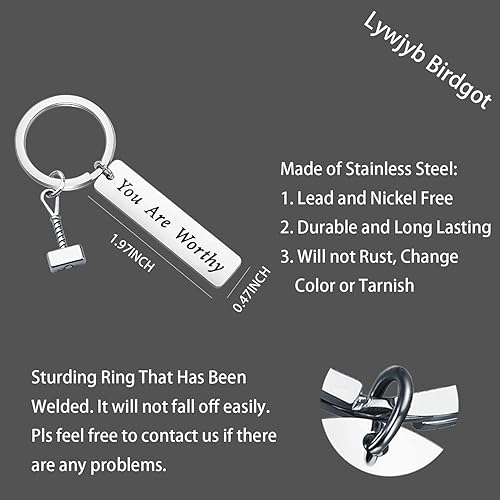 Miniatura 2 de Lywjyb Birdgot Regalo inspirado en la película You Are Worthy Llavero de regalo para los fanáticos del cine