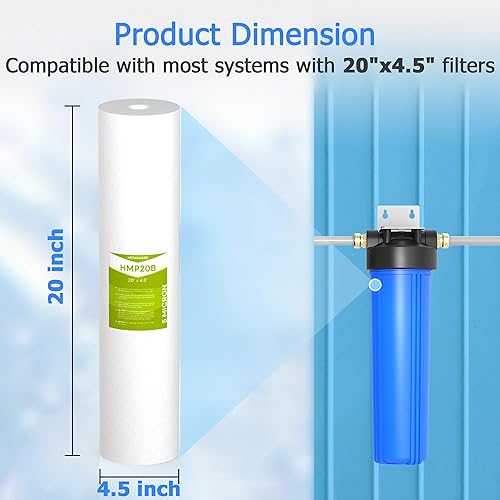 Miniatura 4 de Cartucho de filtro de agua de 5 micrones para toda la casa, filtros de sedimentos para agua de pozo, reemplazo universal para cualquier carcasa
