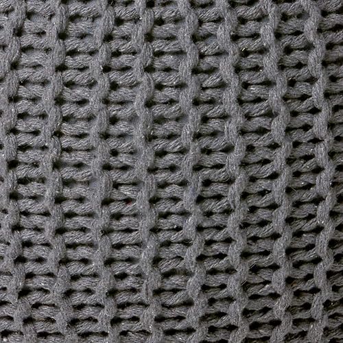 Miniatura 13 de Urban Lifestyle Puf de punto redondo - Algodón tejido a mano, marfil Marfil,Azul,Gris oscuro,Índigo/ azul marino,Gris claro,Negro -,gris