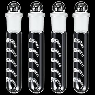 Qualirey 4 Pack Planaria Catch Trap for Aquarium Snail Leech Clear Glass Planaria Trap for Dwarf Shrimp Red Cherry Shrimp Tank(5 Holes)