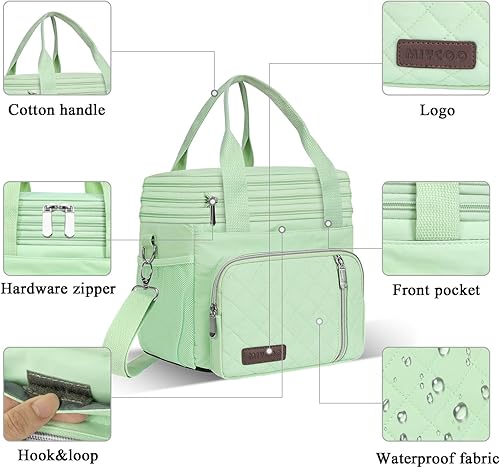 Miniatura 50 de MIYCOO - Lonchera para hombres y mujeres adultos con doble cubierta, a prueba de fugas, con aislamiento, suave, grande, hielera para el trabajo