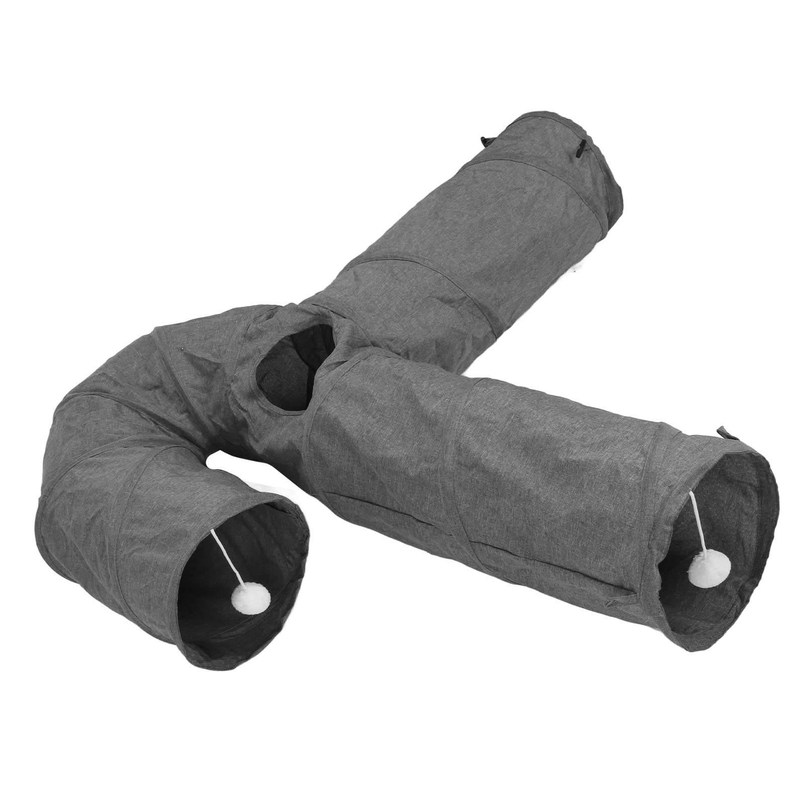 Tunnel de Jeu pour Chat, Tunnel pour Chat Pliable et Sûr à 3 Voies avec Ouverture de Lucarne pour l'exercice Quotidien des Chats