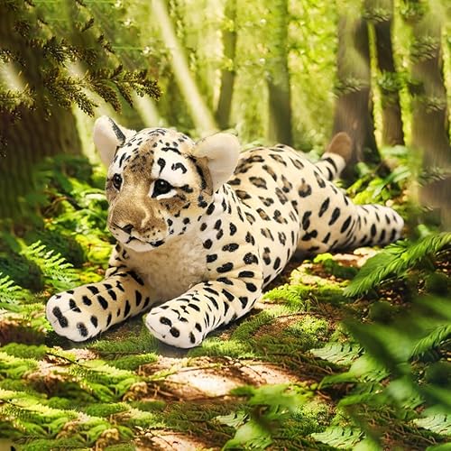 Vista 4 de Cheetah Stuffed Animal Giant Leopard Stuffed Animal Large Realistic Stuffed Cheetah Stuffy Jaguar Plush Toy Birthday for Kids Girls 16