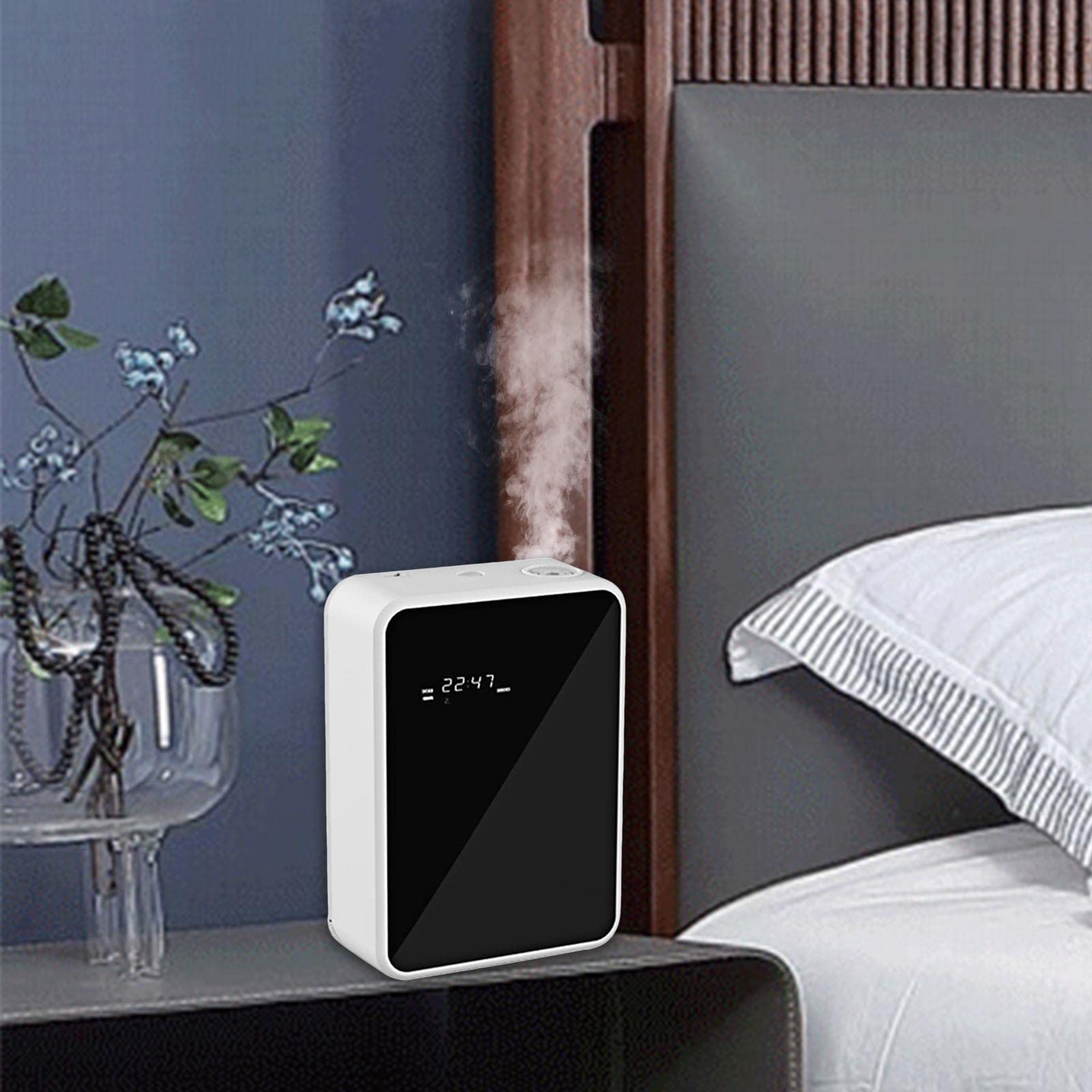 Difusor Nebulizador con Pulverizador de Fragancias de Aire para Aromaterapia Ambiental, Distribución Eléctrica de Fragancias para Ha, Negro