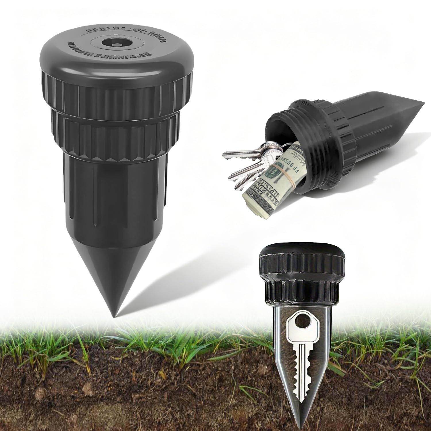 Nascondi Chiavi da Esterno Piccola Cassaforte Mimetizzata Cassaforte Invisibile Nascondi Soldi Chiavi Nascondiglio Segreto da Giardino Adatta per Giardini, Prati, Terrazze e Cacce al Tesoro