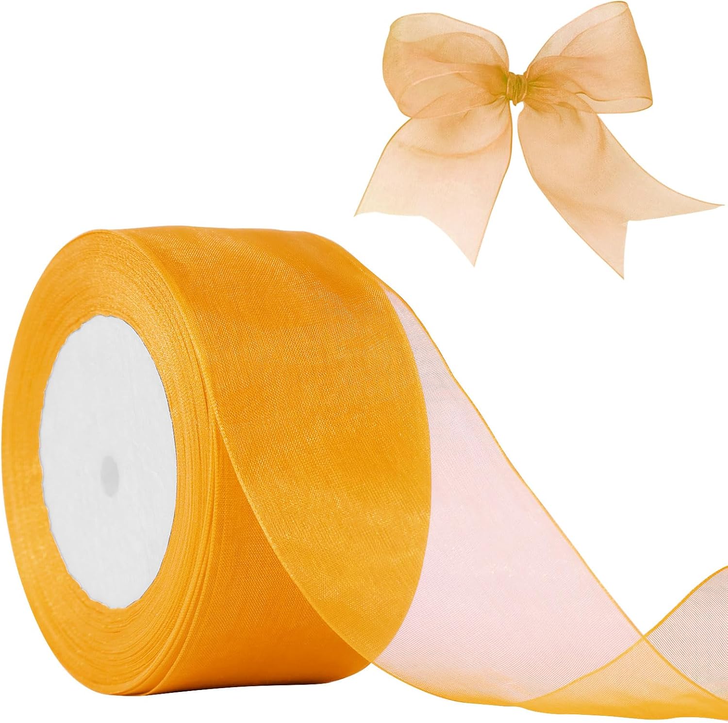 Sweet Nectar Pink Organza Chiffon Ribbon 1/2 inch X 50 Yards Nectar Pink Sheer Ribbon for Flower Fabric for Wedding Invitations Bridal Bouquets Party Decoration Gift Wrapping Bow Making