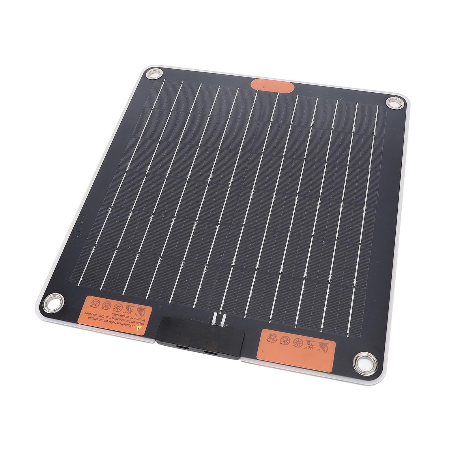 Rengue Caricabatterie Solare Portatile a Pannello Solare Bifacciale con Doppio Tipo C e Doppia USB 20W in Silicio Monocristallino Design Ultra Sottile per Viaggi, Campeggio, Uso Esterno