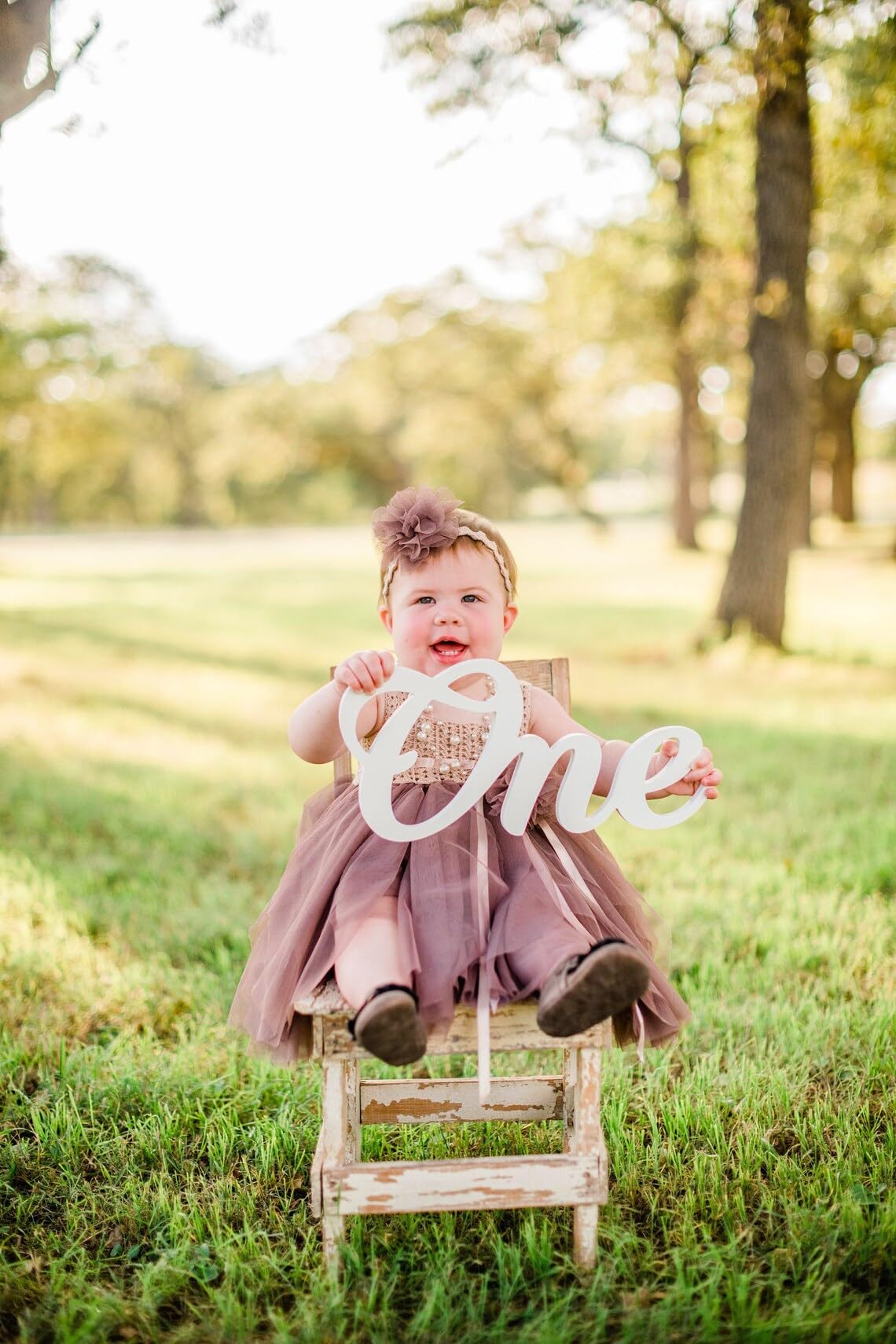 American Elm One Sign WPC Baby Milestone First Birthday Decor Number One Cake Smash Photo Prop Nursery Wall Décor 1