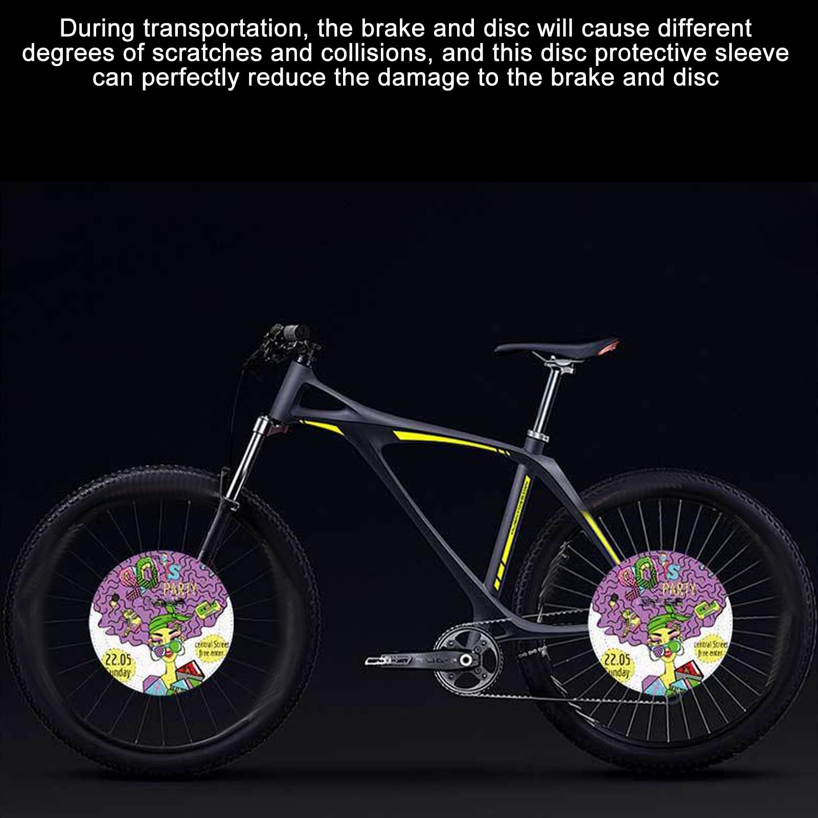 Housse De Protection Pour Frein à Disque De Vélo – Étanche Avec Motif Crâne, Lavage Et Entretien Facile